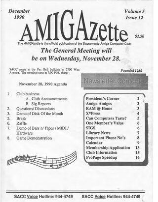 AmigaZette - 1990-12 cover